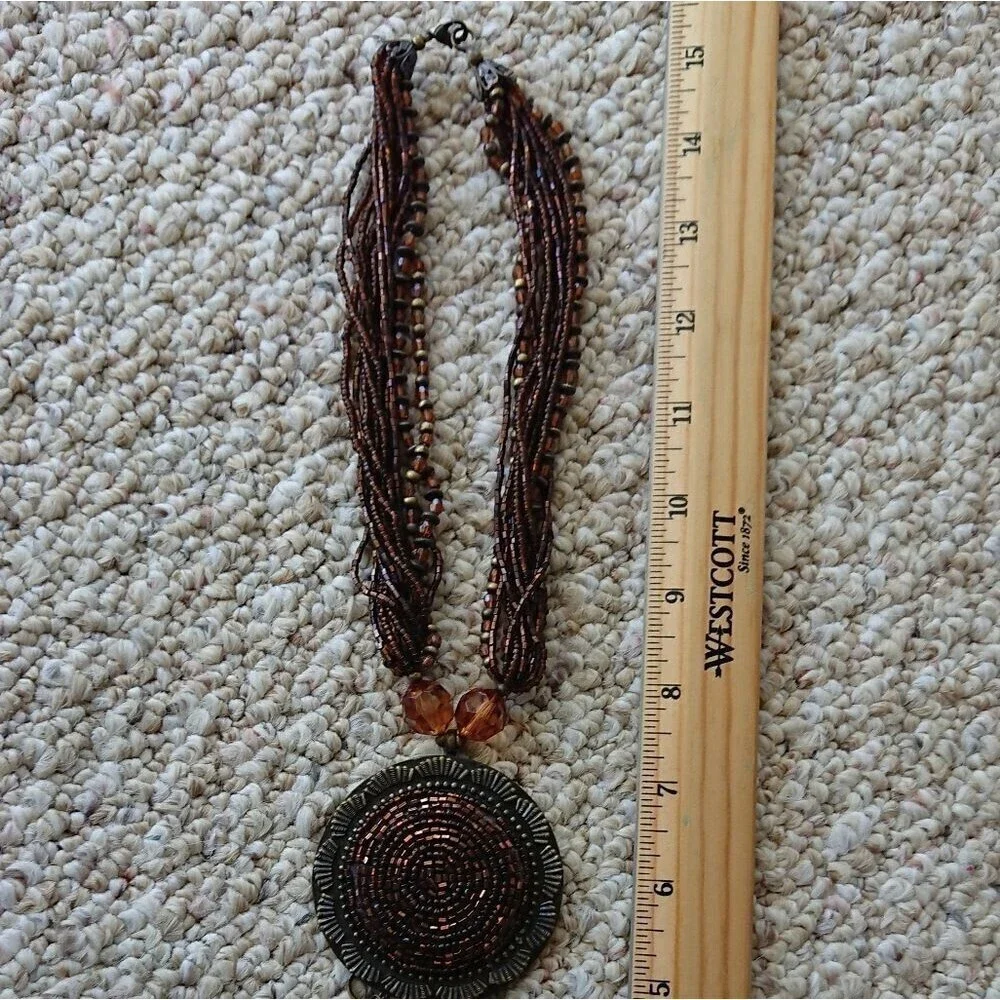Boho Decorative brown necklace